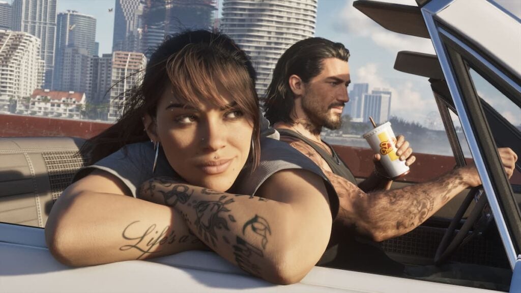 Lucia and Jason in a Car