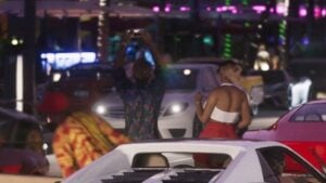Screencap of Benefactor Schafter V12 in GTA VI's first trailer