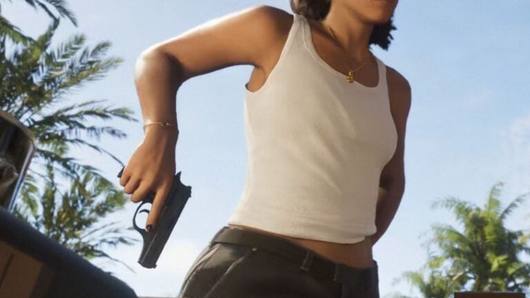 Lucia holding a Bersa Firestorm 380-inspired Pistol.