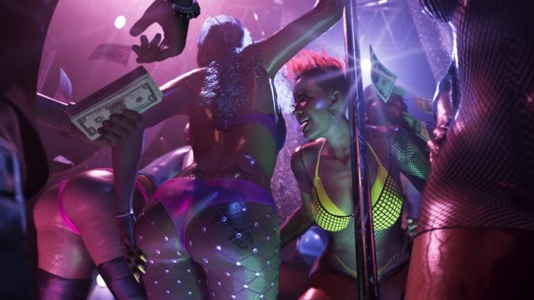 A screenshot of one of the Strip Club Vice City