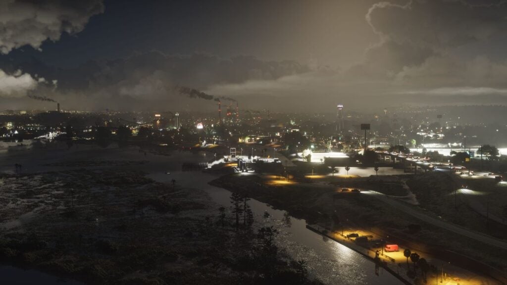 Ambrosia at night screenshot from GTA 6.