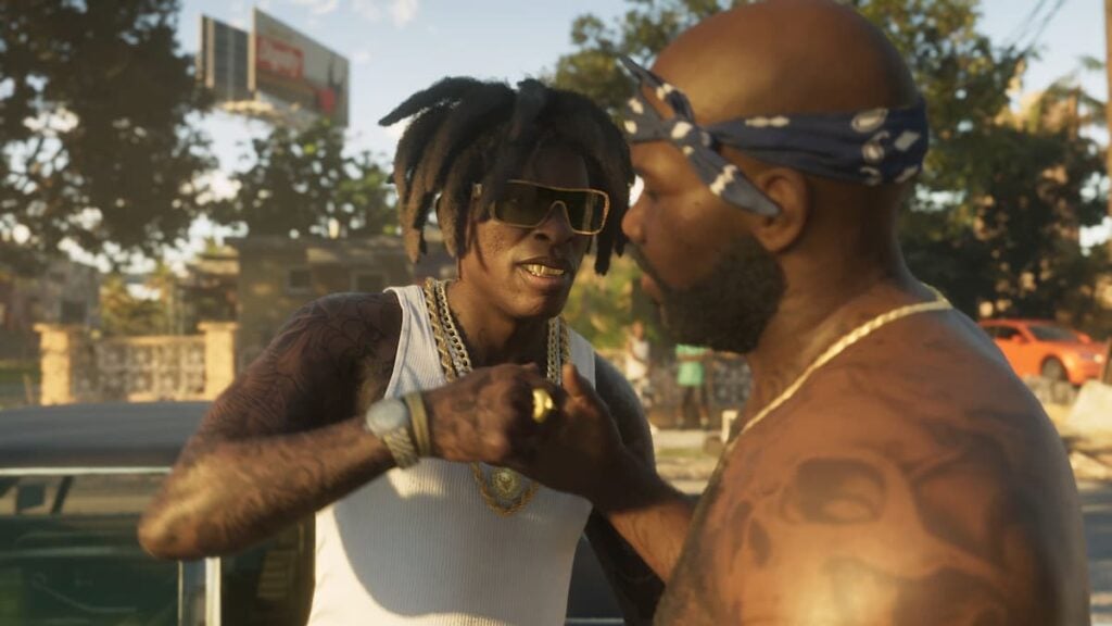 Blue Bandana worn by one of the NPCs in GTA 6 Trailer 1