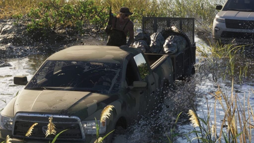 Hunted Alligators in the back of a jeep