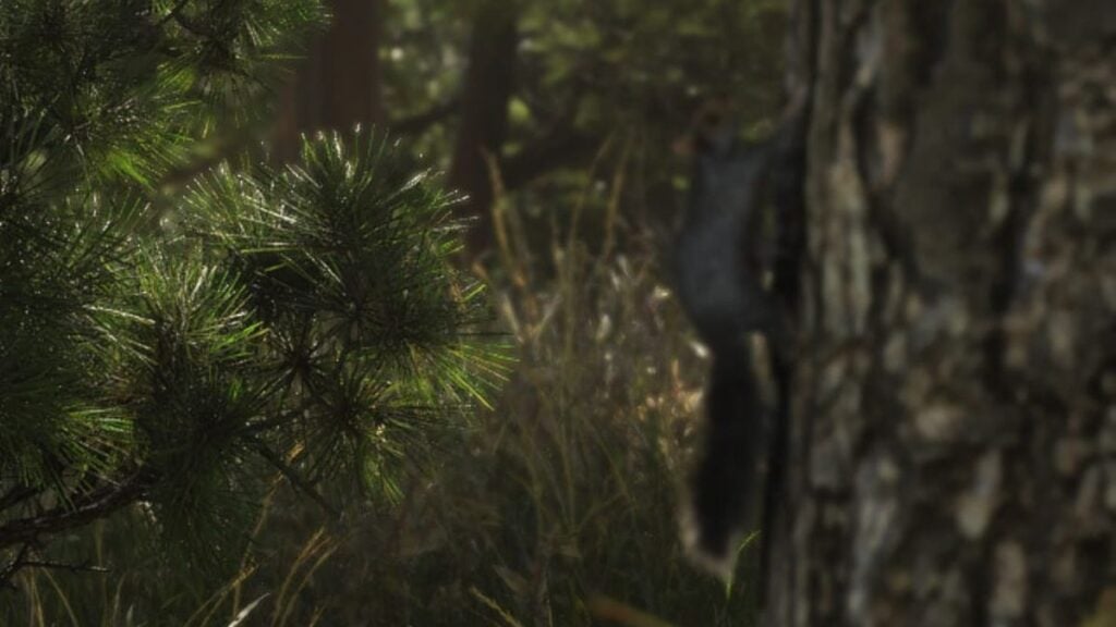 Squirrel climbing a tree in GTA 6