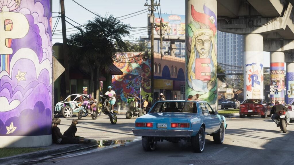 A screenshot of Vice City in GTA 6