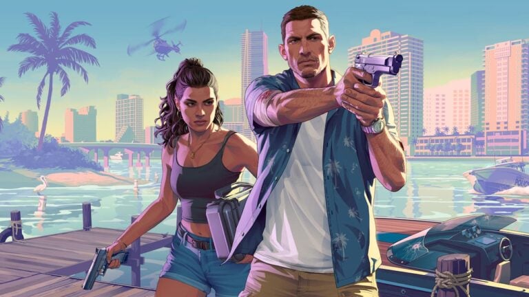 Jason and Lucia in GTA 6's cover art