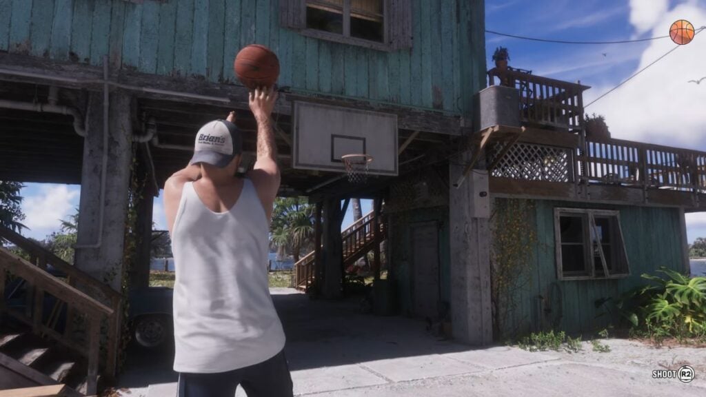 Jason shooting hoops in GTA 6.