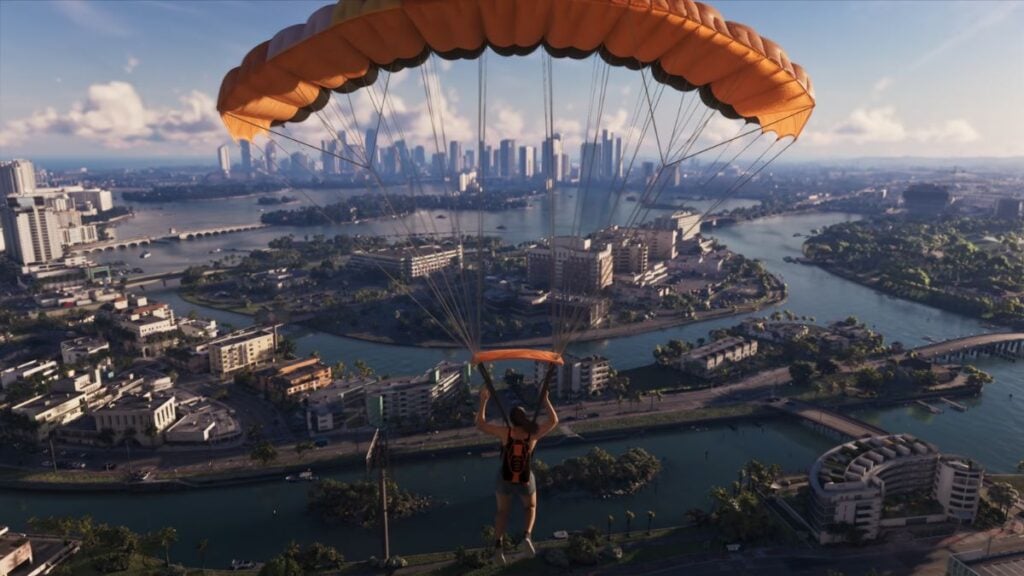 Lucia base jumping in GTA 6.