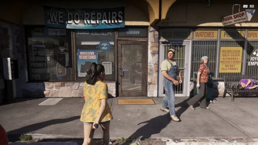 Lucia robbing a store in GTA 6.