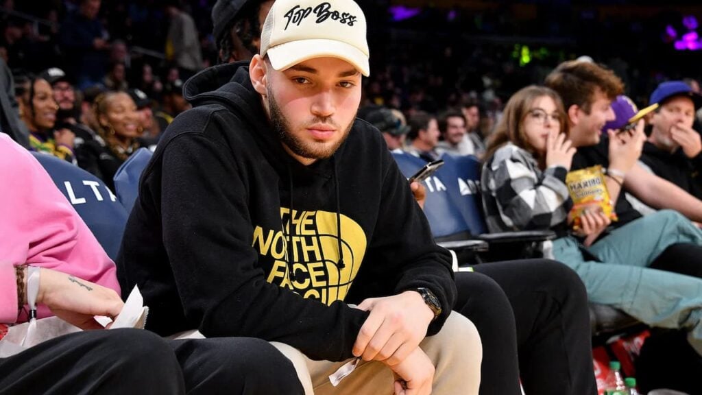 Adin Ross at a basketball game