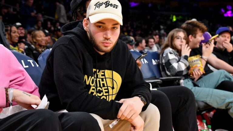 Adin Ross at a basketball game
