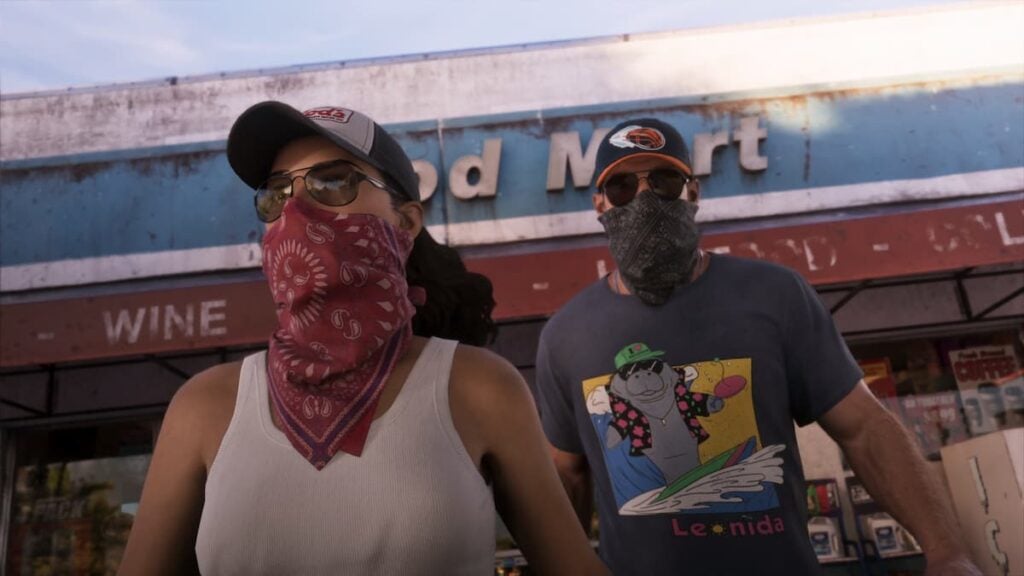 Jason and Lucia Exiting Store