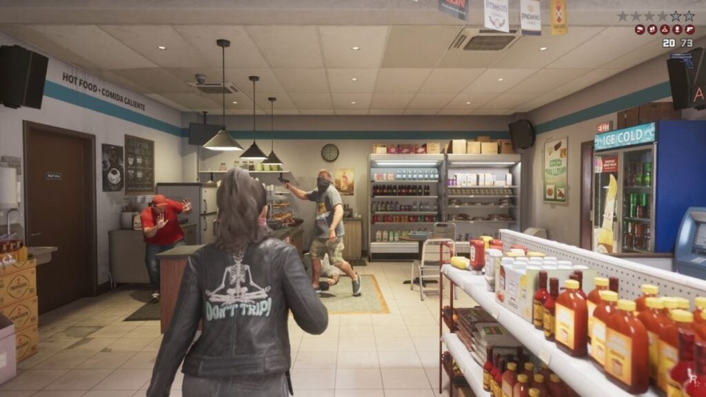 Jason and Lucia robbing a store together in GTA 6.