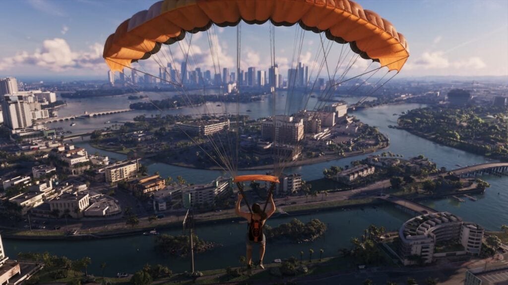 Lucia Parachuting in GTA 6