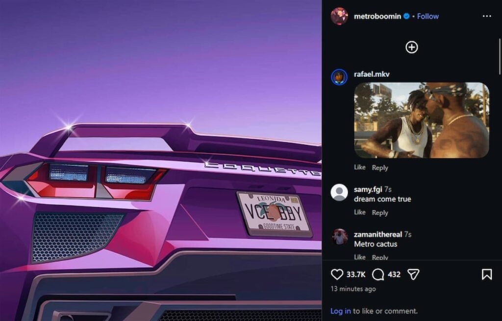 Metro Boomin GTA 6 Social Media Post