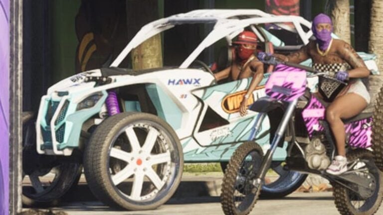 White Nagasaki Outlaw with livery in Vice City Screenshot
