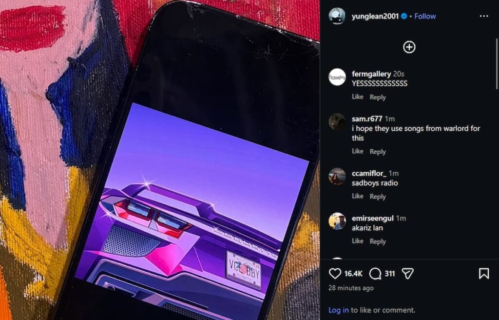 Yung Lean GTA 6 Social Media Post
