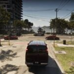 Driving past police in a van with heat active.