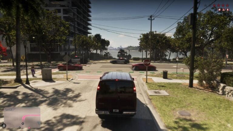 Driving past police in a van with heat active.