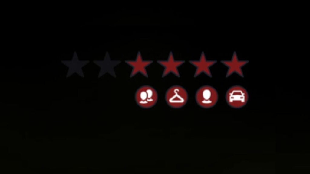 The heat stars and indicators in GTA 6.
