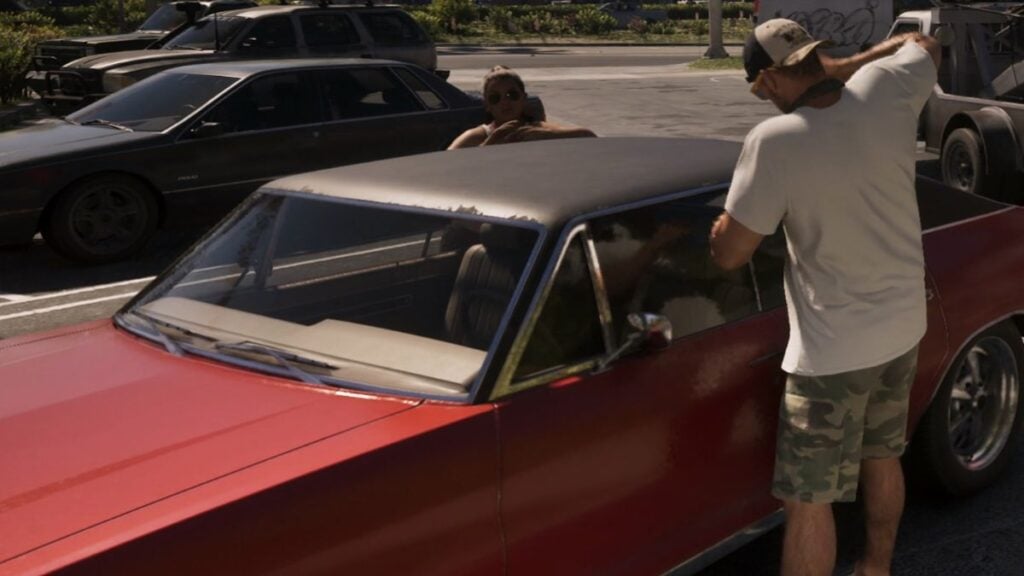Jason breaking into a vehicle in GTA 6