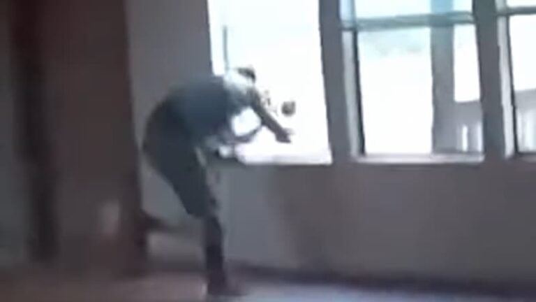 Rayven Lee Wooten jumping out of the window